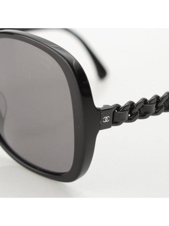 Chanel Polarized Side Chain Motif Sunglasses Eyewear Black main image 9